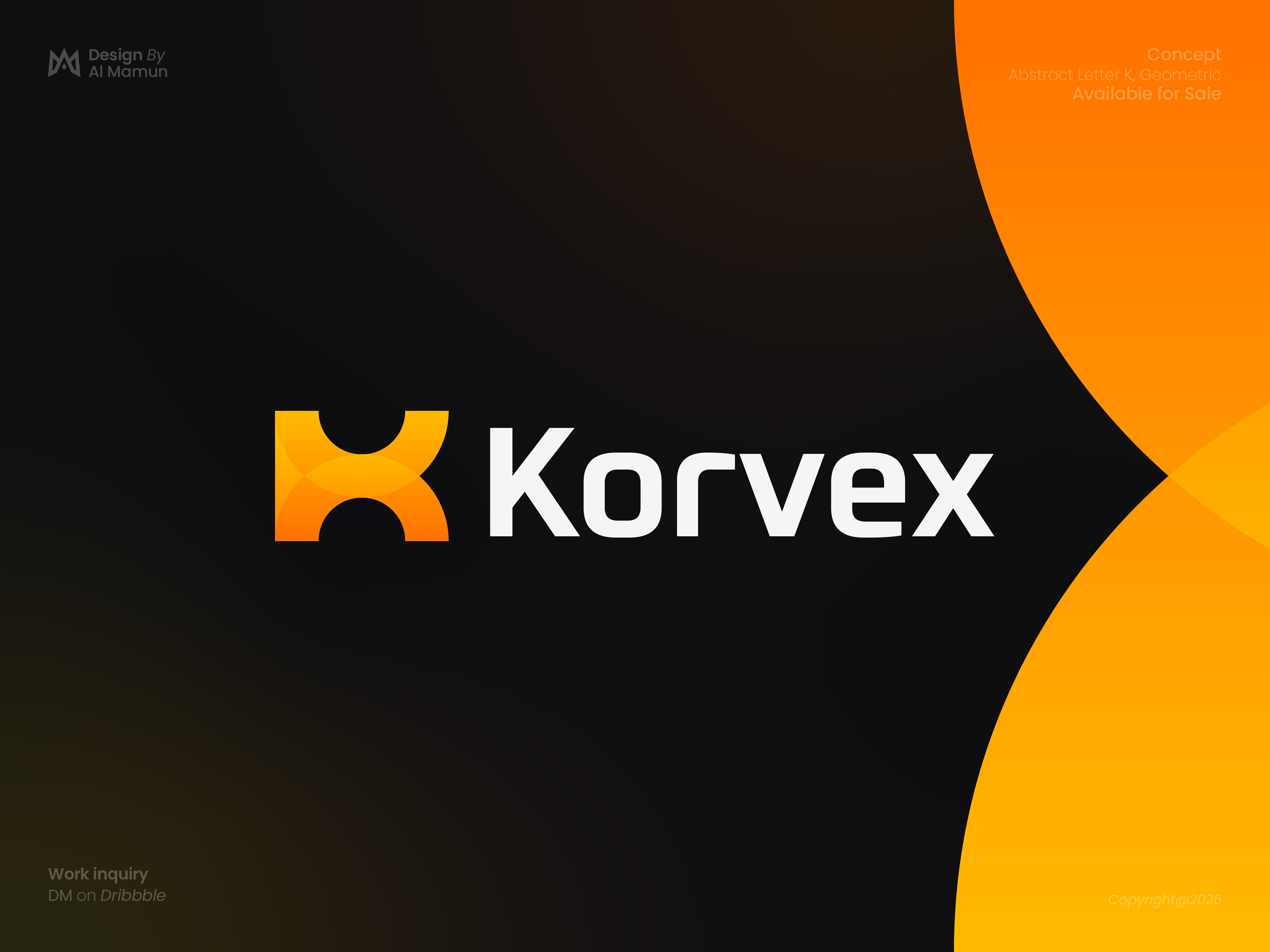 Korvex Logo Design | Modern Geometric Letter K Brand Identity abstract logo brand identity branding corporate logo creative logo geometric logo icon design letter k logo logo design luxury branding minimal logo modern logo monogram logo startup branding typography logo visual identity