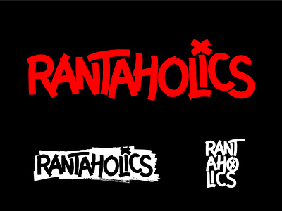 Rantaholics Logo branding design lettering logo typography