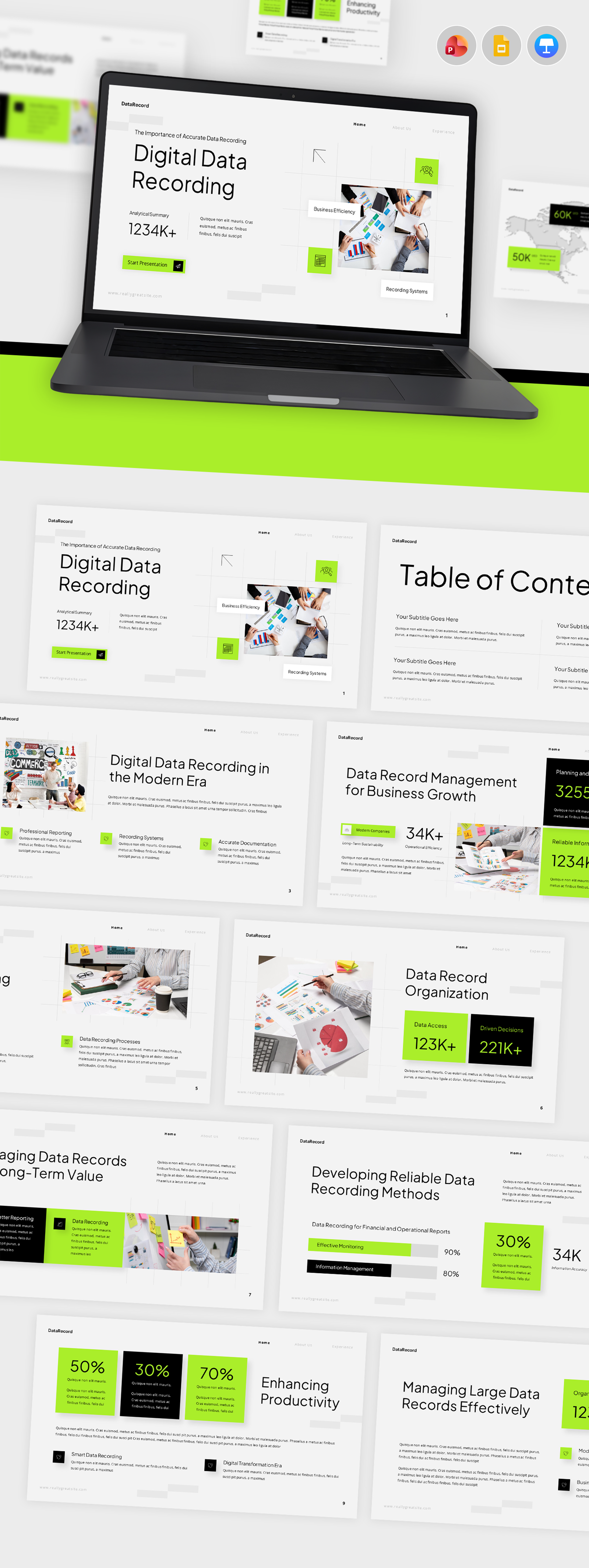 Data Record Presentation branding business color palette corporate creative design digital graphic design inspiration landing page marketing modern pitch deck powerpoint presentation strategy template trending ui visual