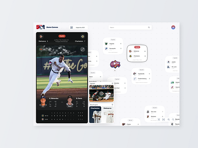 MiLB Game Canvas app baseball design ecommerce product design sports streaming ui ux video