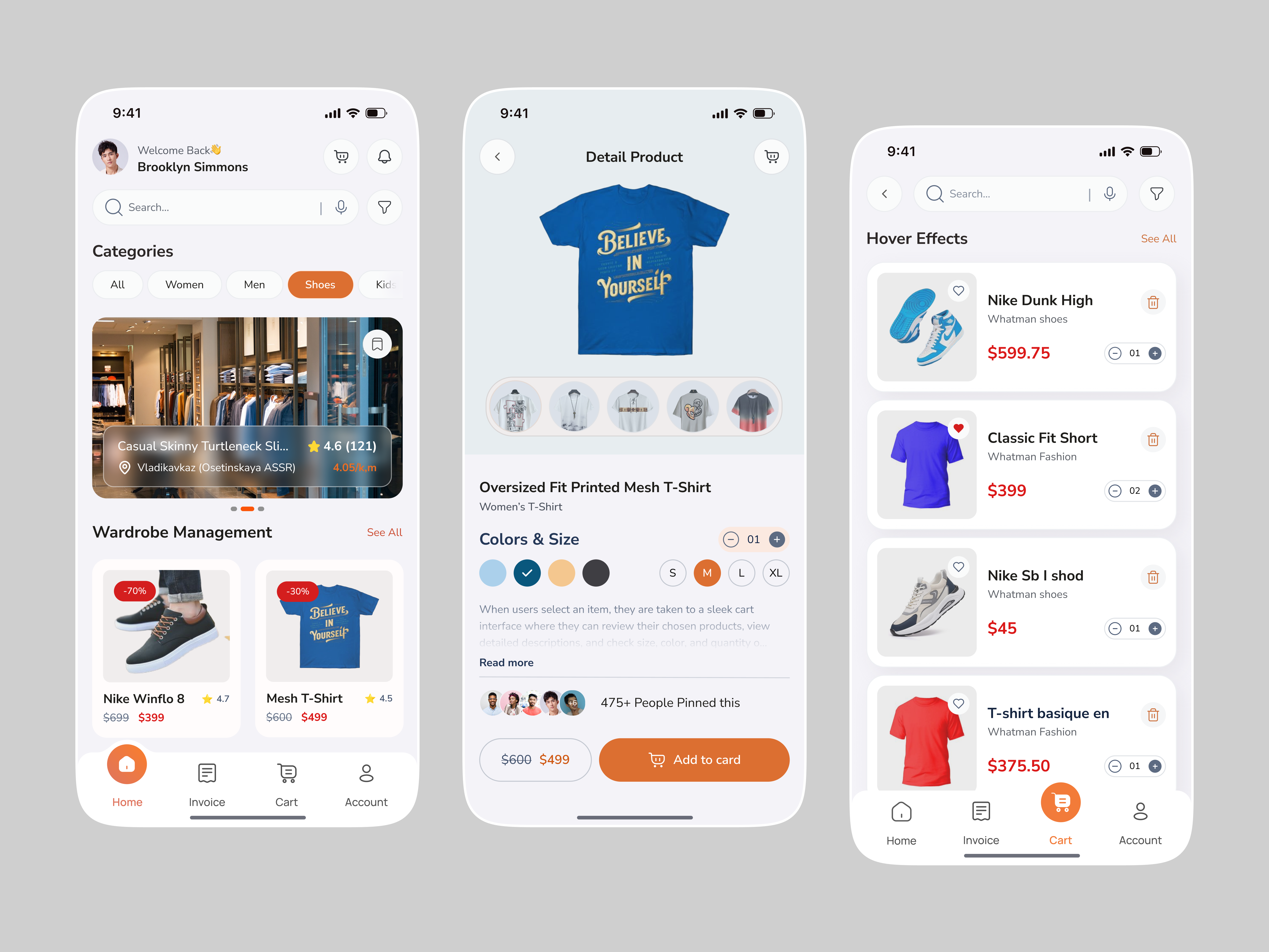 E-commerce Fashion App UI app design clothing app e commerce fashion app ecommerce ecommerce app ecommerce ui fashion app fashion ui interface mobile app design mobile ui product design saas shopping app startup ui ux web