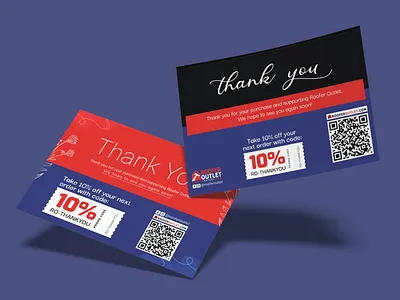 Thank You Card Design with Promotional Code card graphic design print print design promotion promotional card thank you card thank you design