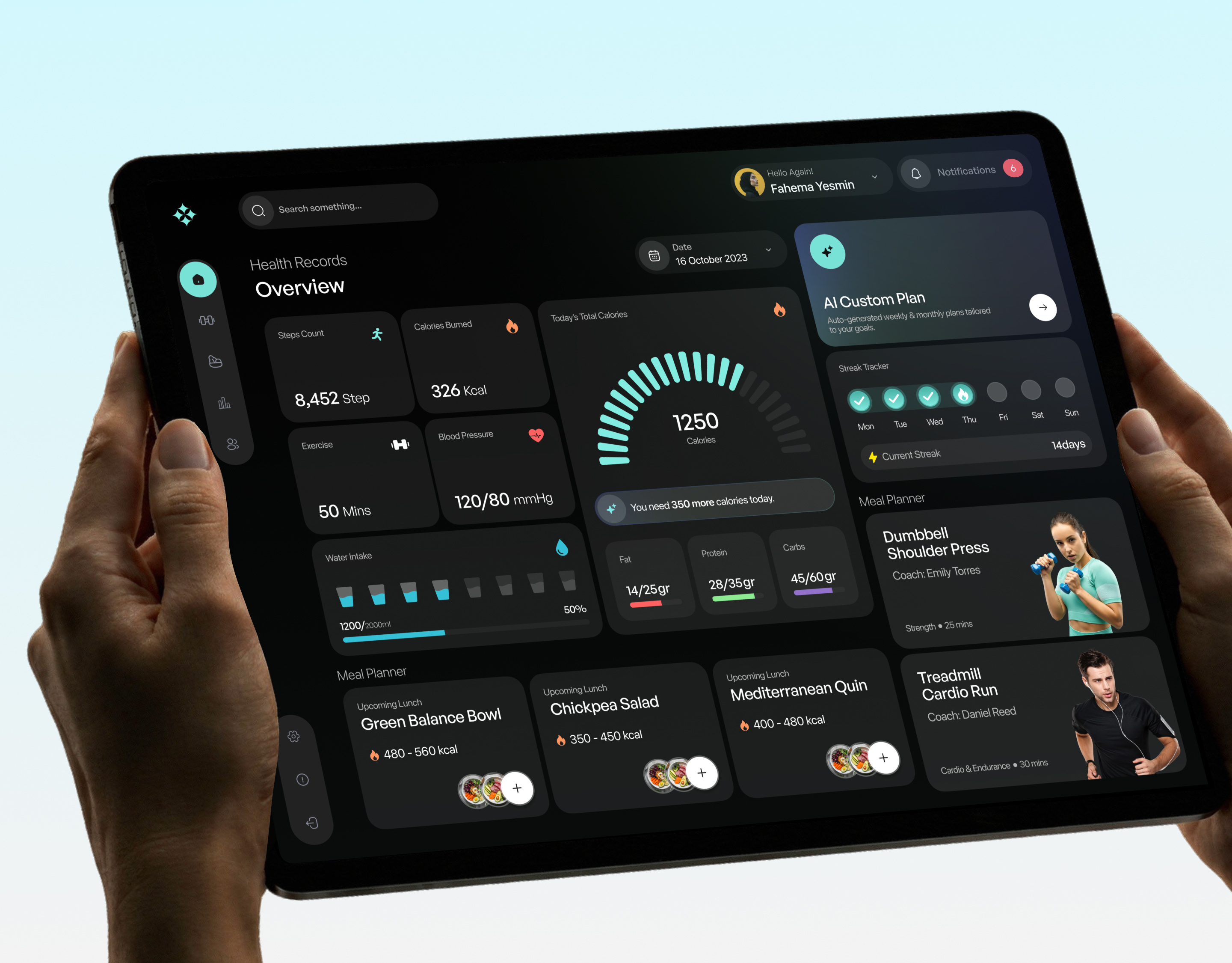 Fitness UI UX Design fitness interface product saas service ui ux