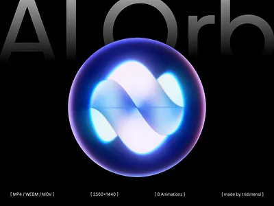 AI Orb 3D Animation Pack 3d 3d abstract 3d animation 3d art 3d branding 3d circle 3d design 3d render abstract ai orb ai voice animation animation pack branding motion graphics orb animation siri