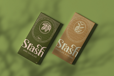 Stash: Chocolate Brand brand design brand identity branding graphic design logo logotype product packaging