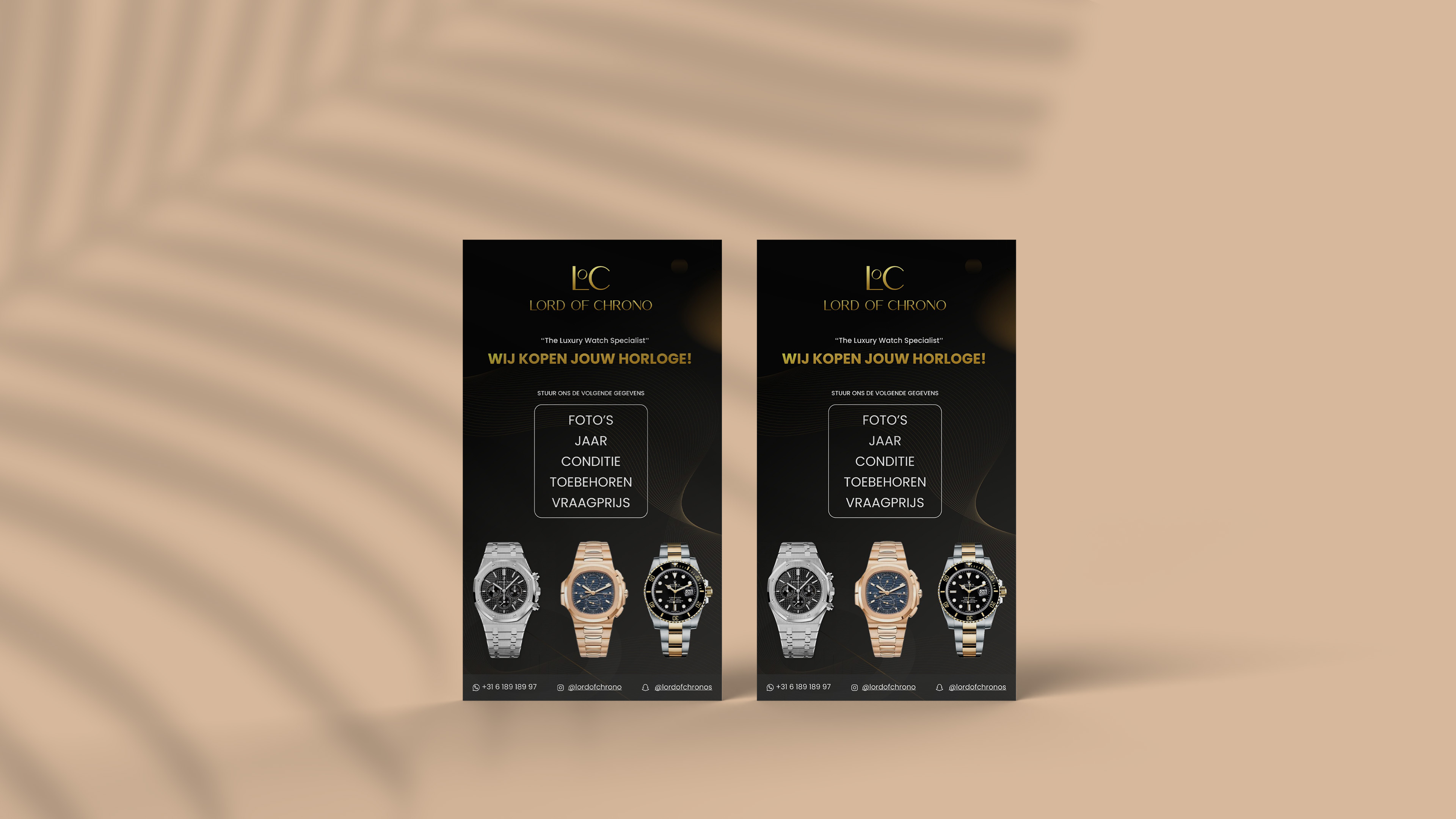 Example of Premium Luxury Watch Service Online Flyer | Brochure Design