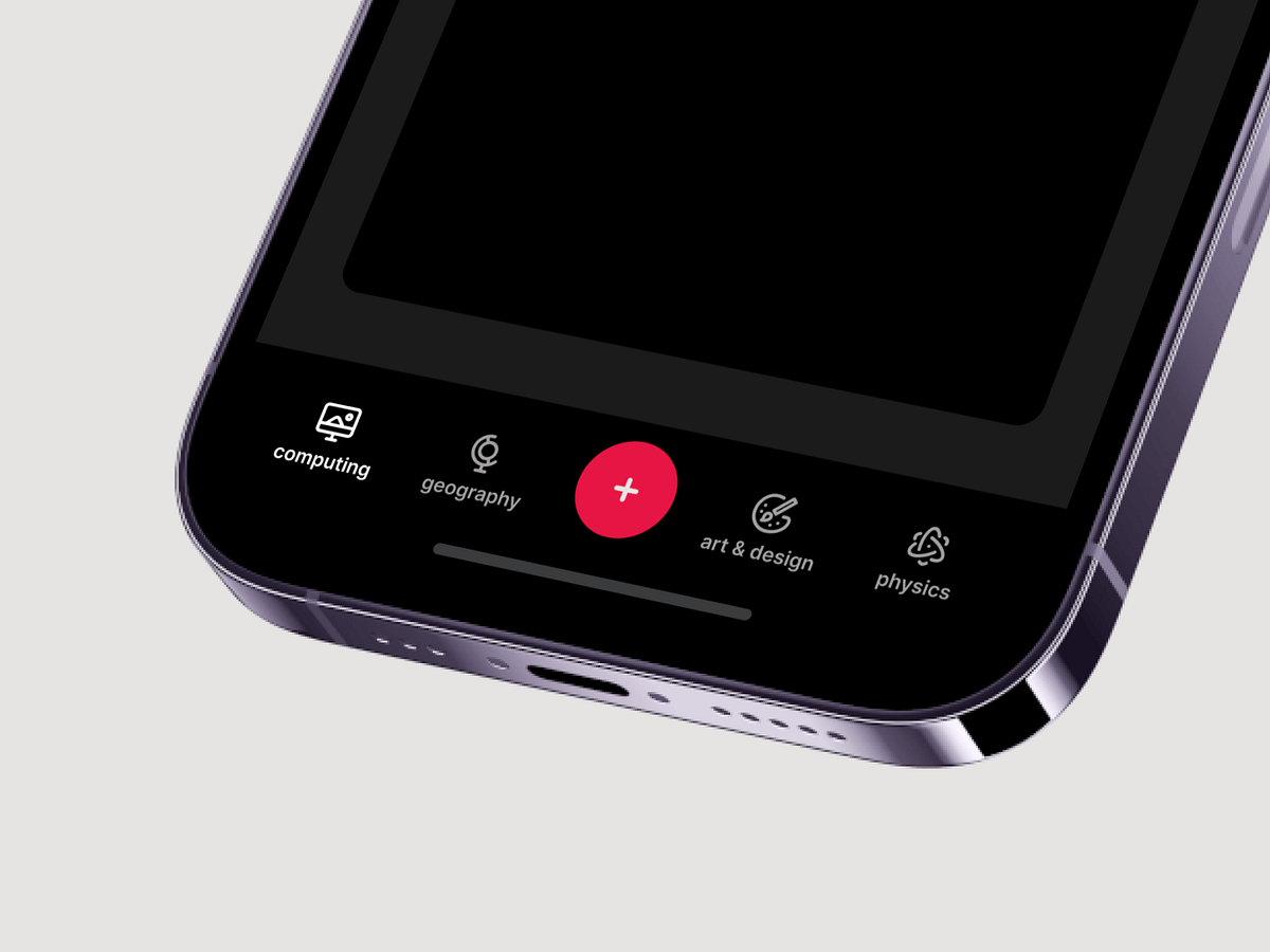 mobile ui bottom nav bar for a school app by uicons on Dribbble