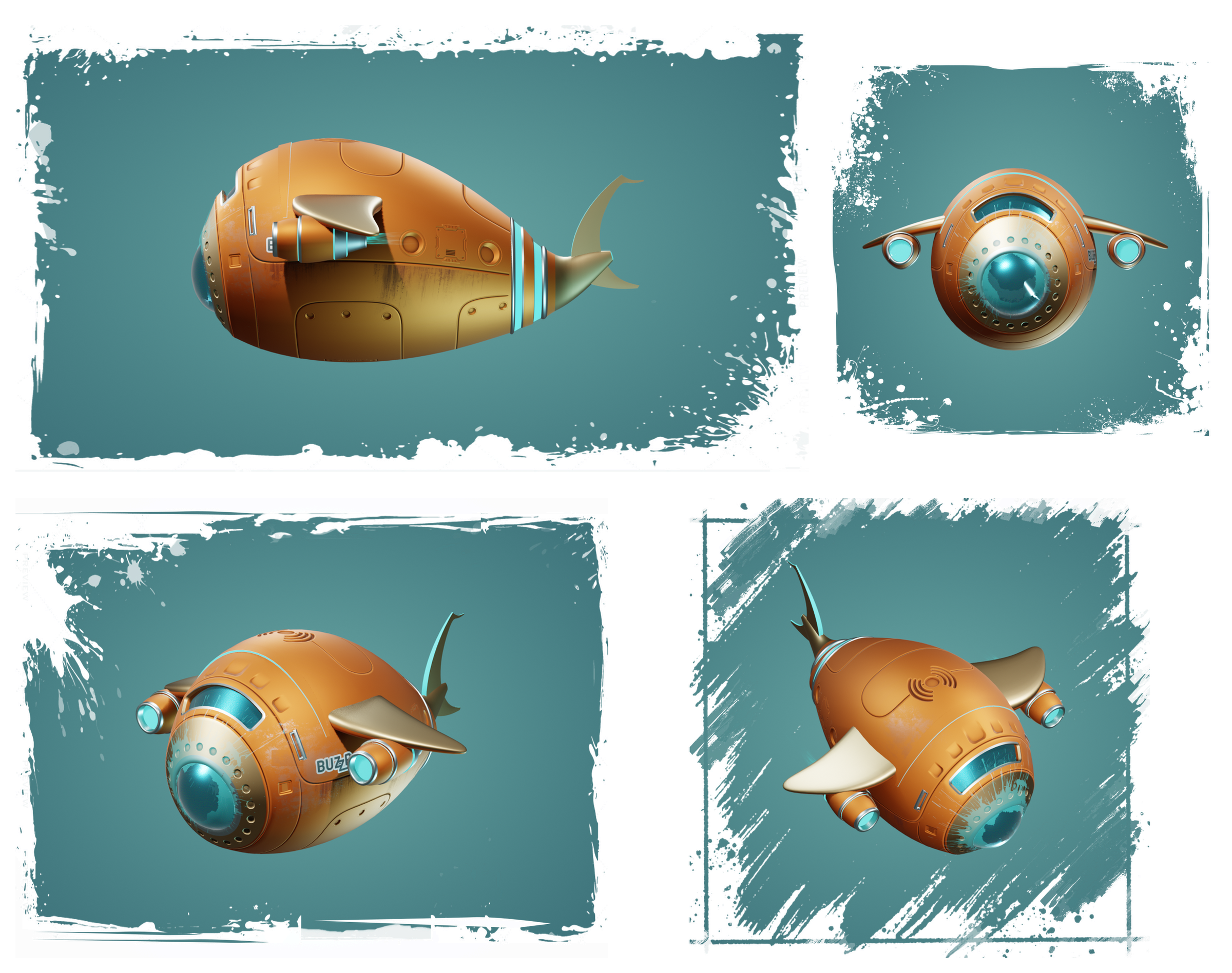 Buzzr Aircraft 3dairplane 3dcartoon 3dillustration 3dmodel aircraft aircraft 3d aircraft cartoon b3d blender3d concept plane