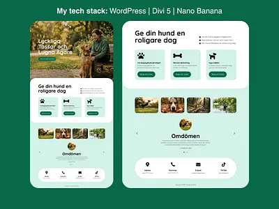 Lyckliga Tassar – Pet Care Web Design 🐾 aiart cleandesign landingpage minimalism nanobanana petcare ui ux web design wordpress