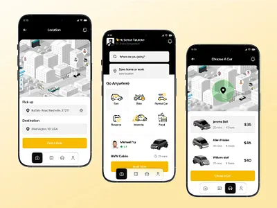 Ride Sharing Mobile App Design app app design booking app booking platform car booking app car rental app car rental ui ios app design logistics mobile mobile app mobile app design mobile app ui ride sharing app taxi app transportation app ui ux