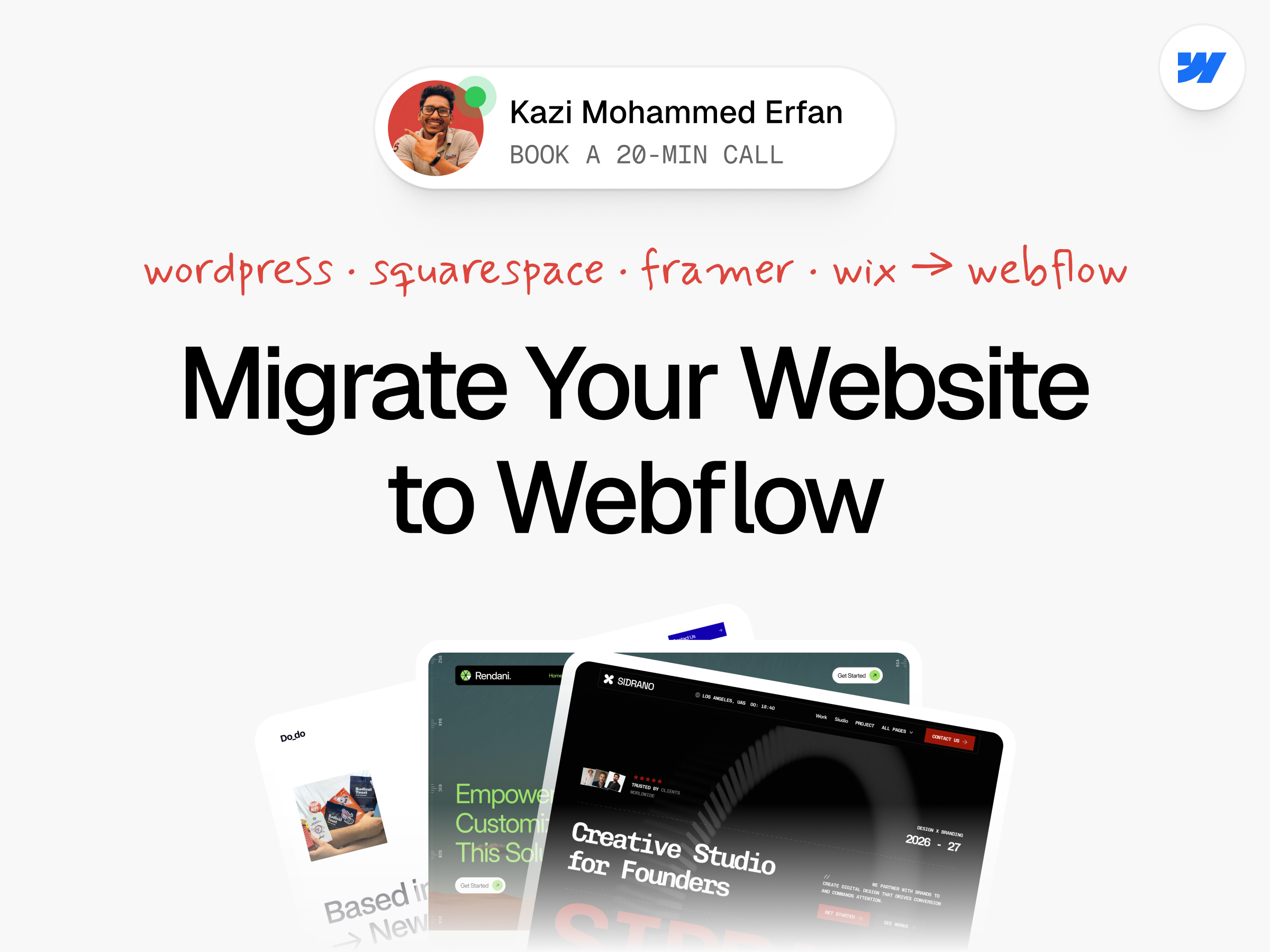 Example of Migrate Your Full Website To Webflow