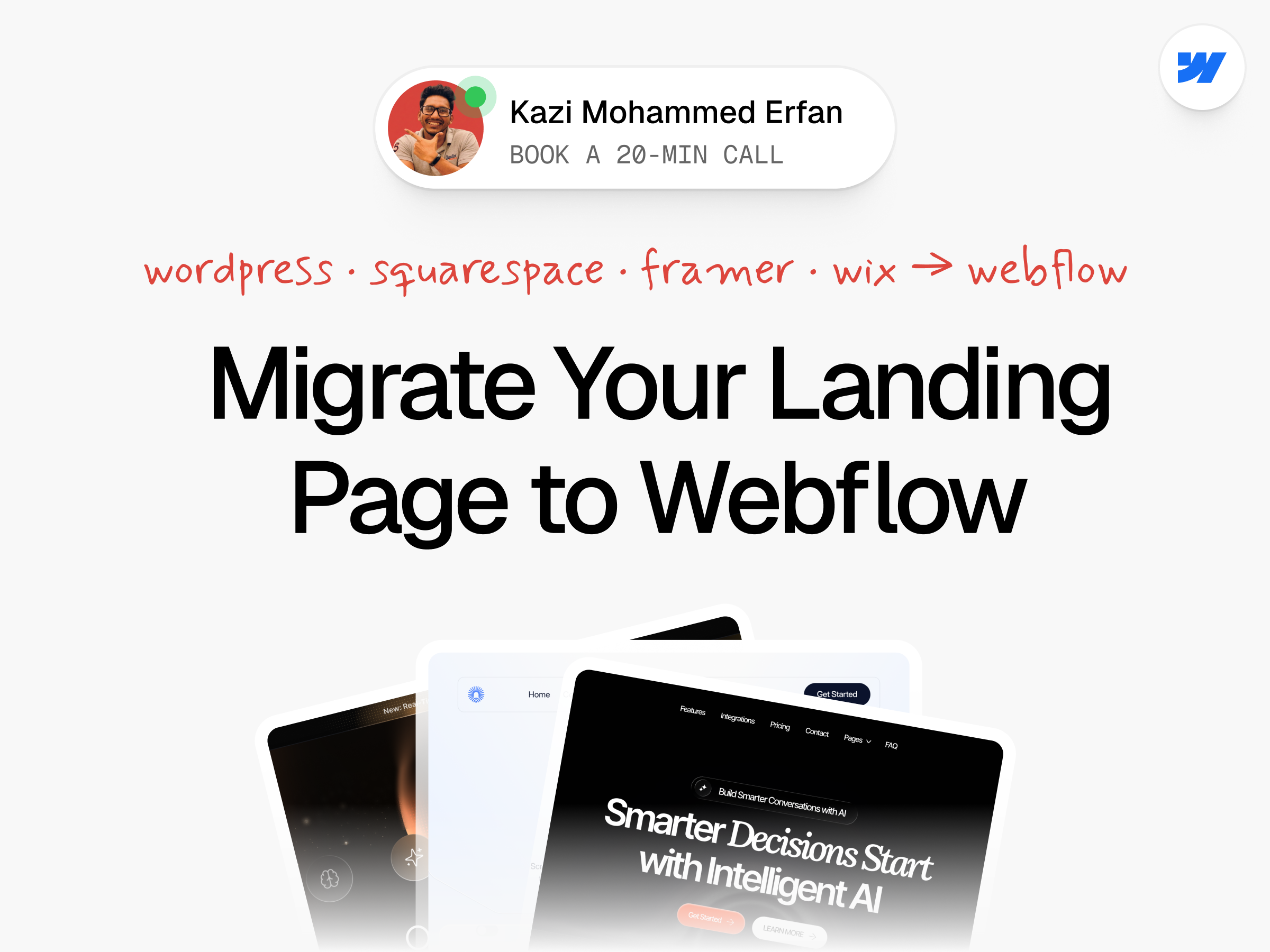 Example of Migrate Your Landing Page To Webflow