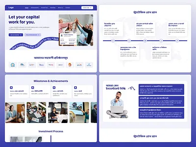 Investment Landing Page UI Design 2026 blue business website clean design conversion design dashboard ui design design system figma design finance financial app fintech investment landing page minimal design startup ui ui design ux design web design