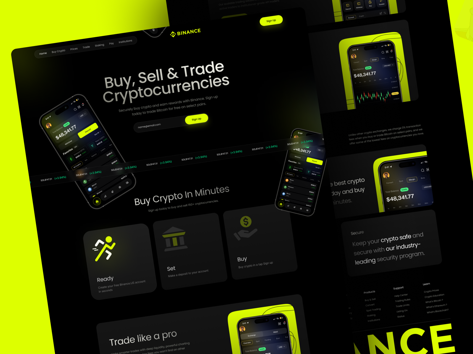Crypto Exchange Website UI binance blockchain crypto crypto exchange crypto exchange website ui fintech product trading platform web web3