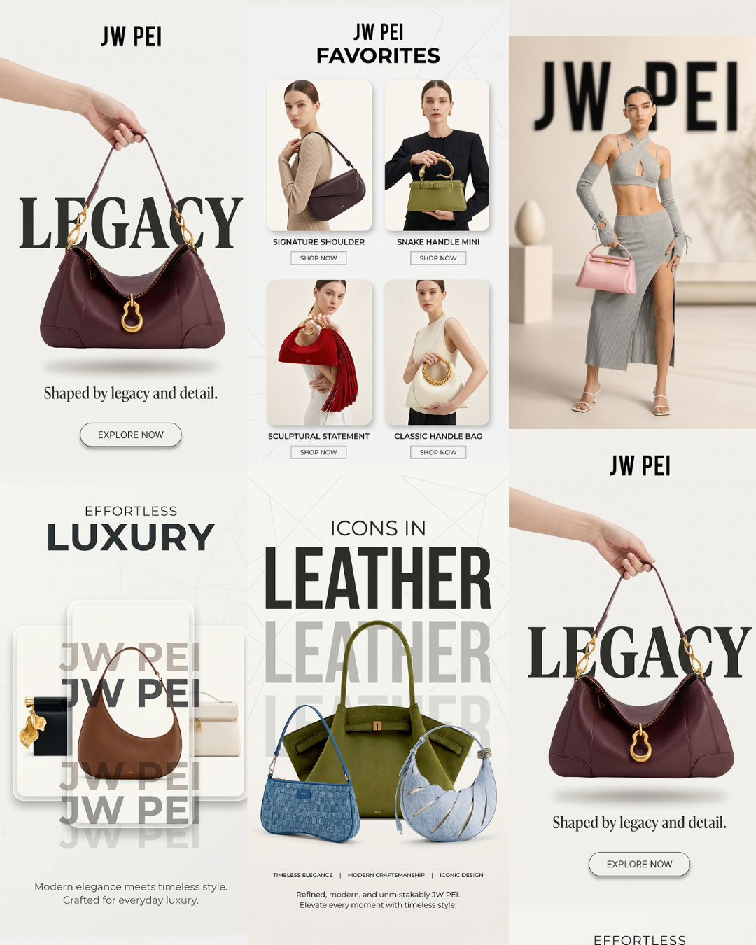 Luxury Fashion Email Design | eCommerce Campaign (JW PEI Style) email design email marketing
