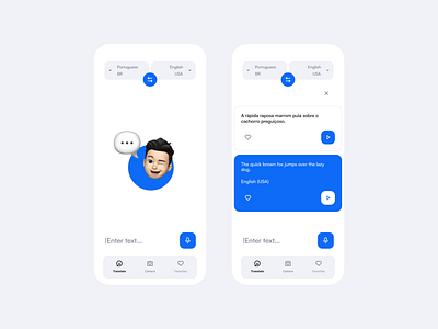 Weekly 07 app blue button color colorful design fun interface layout minimal modern product product design translated translation ui ux