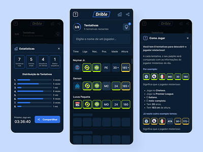 Drible - Game UI Design product design ui ui design