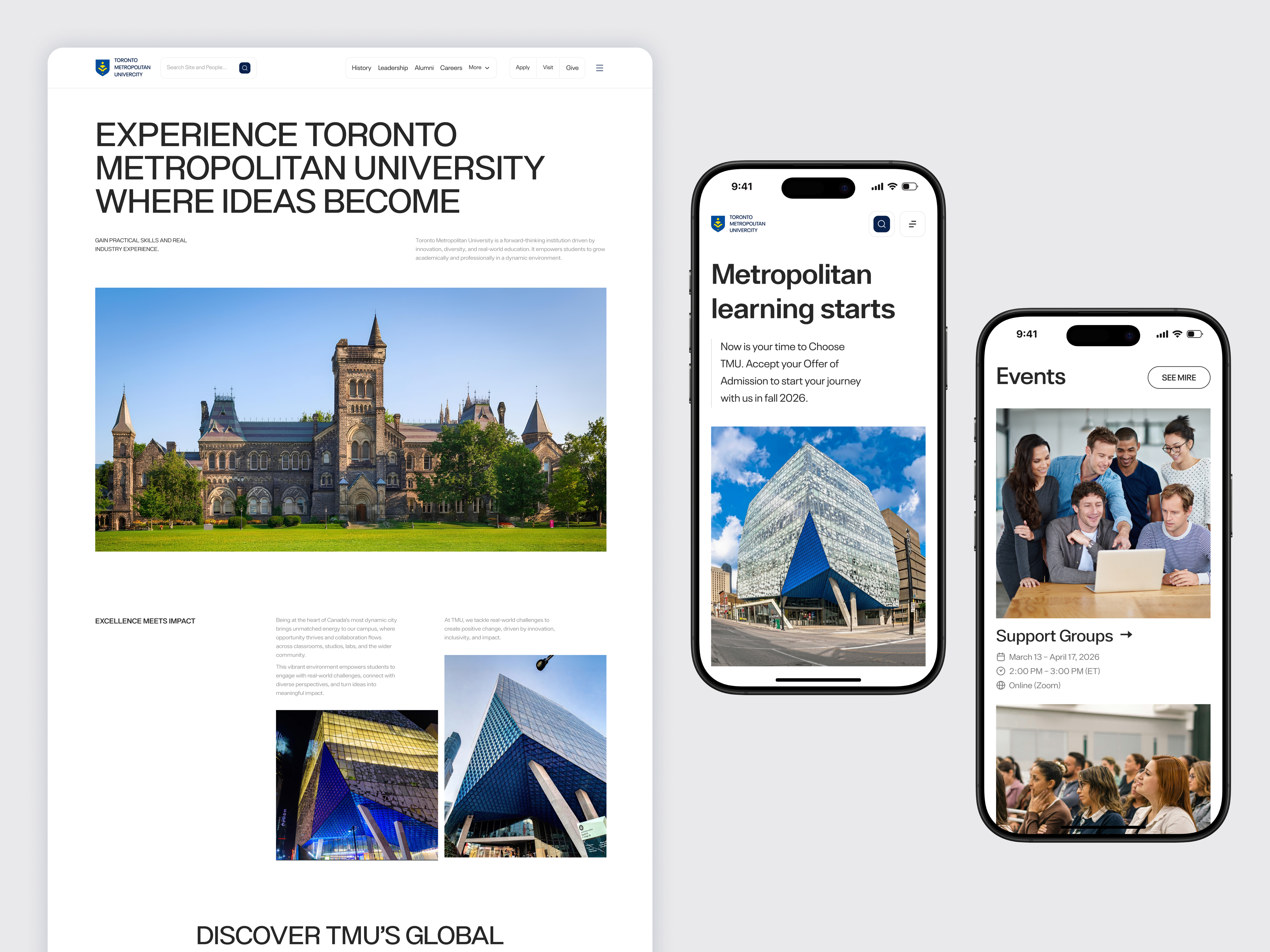 Example of Education Website Redesign UI/UX