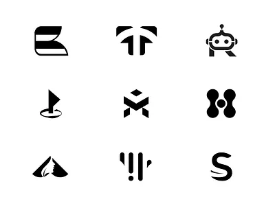 Custom Logo Collections a spa logo b book logo branding design h tech logo icon illustration im music logo logo logotype m web agency logo modern logo p golf stick logo r robot logo s shoe logo t geometric logo ui