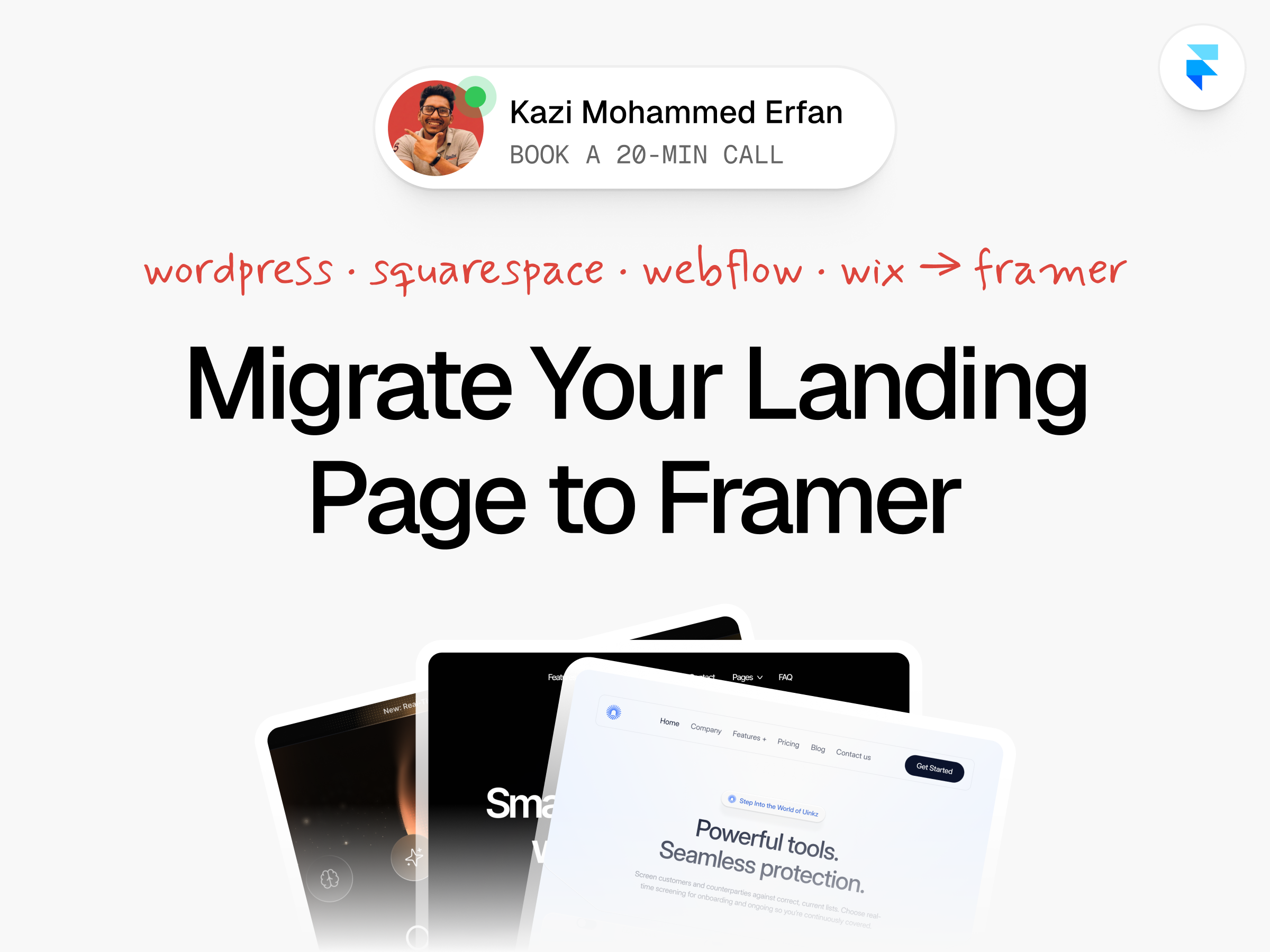 Example of Migrate Your Landing Page To Framer