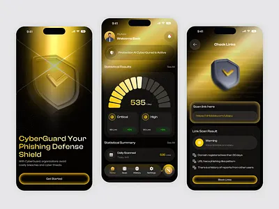 CyberGuard SaaS Cybersecurity App ai analytics attack surface b2b business charts clean crm cyber cybersecurity design graphs ios mobile app mobile app design security service software web