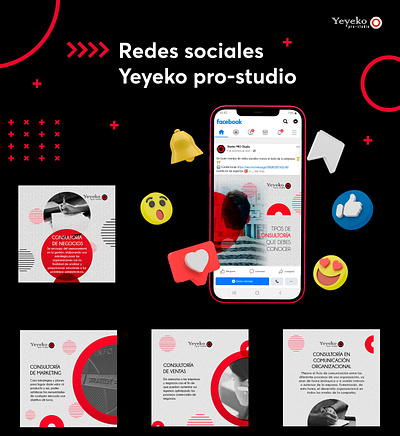 Social media Yeyeko pro estudio branding design graphic design social ui vector