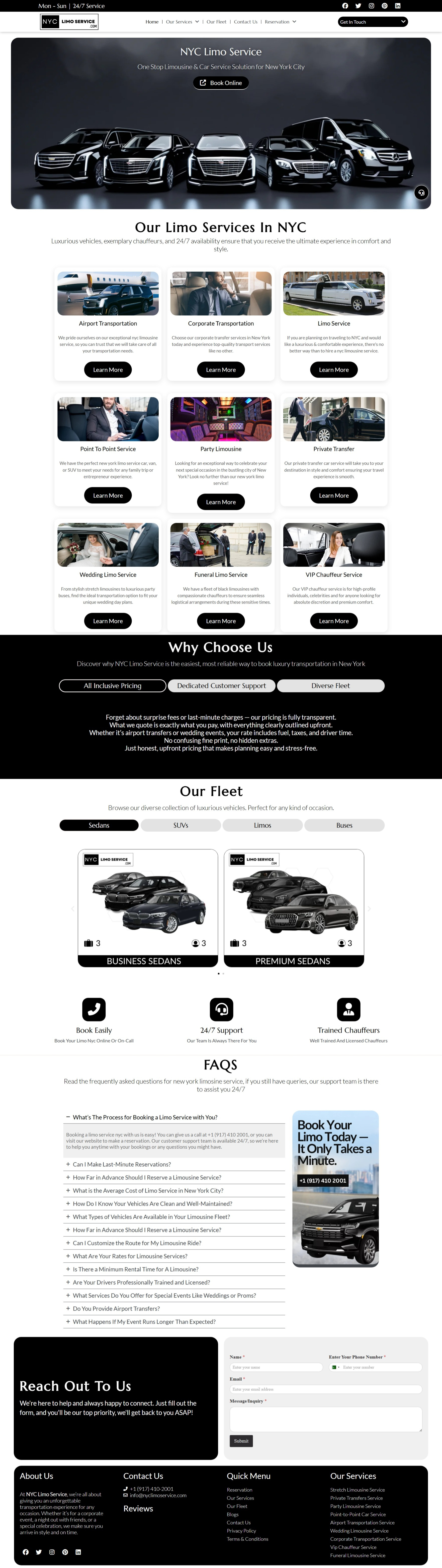 NYC Limo Service automotive car limo webdesign website