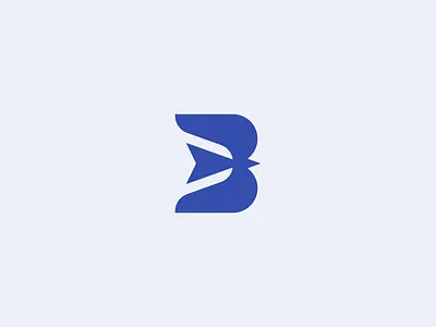 Letter B, bird bird graphic design logo minimal vector