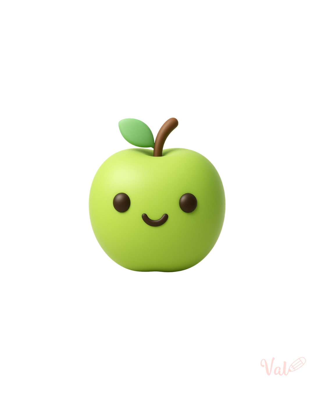 Green apple 3d graphic design