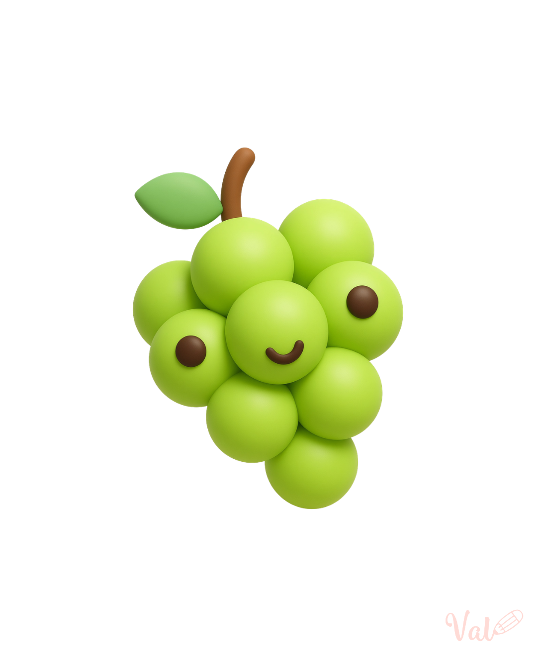 Grapes 3d graphic design