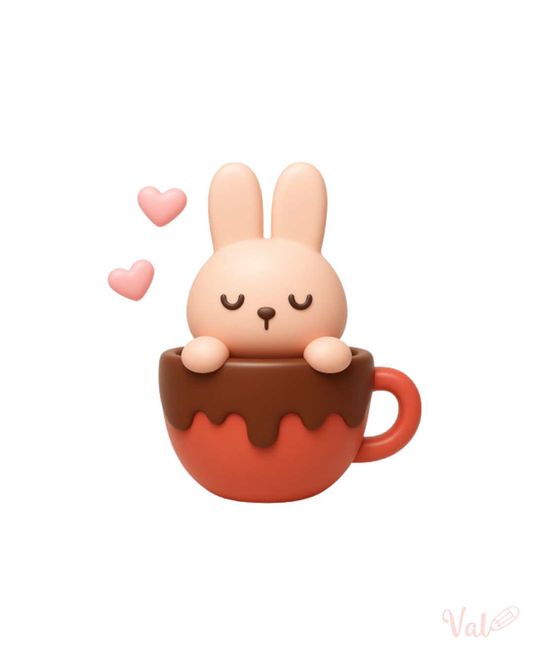 Rabbit mug 3d graphic design