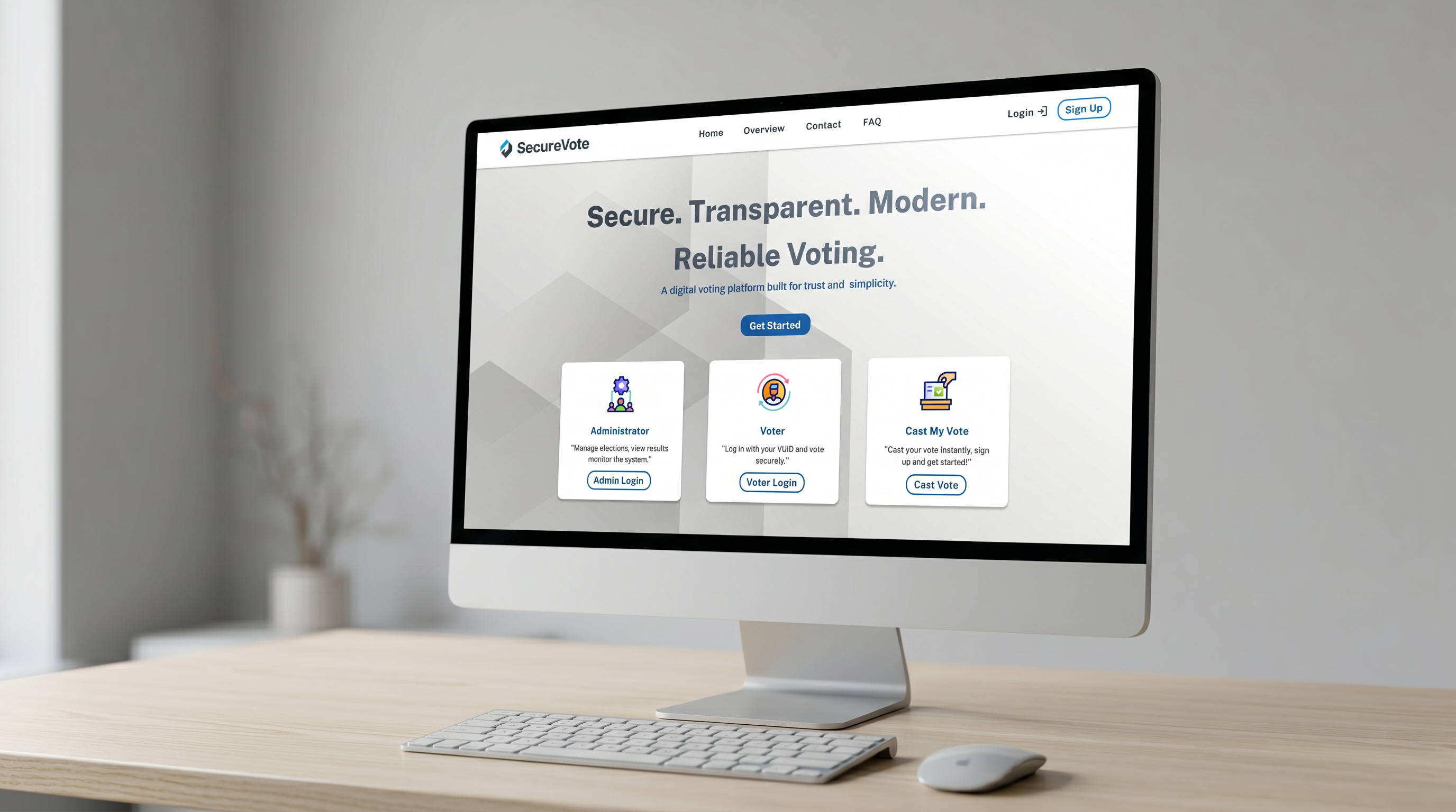 SecureVote : Digital Voting Platform UI branding ui webdesign