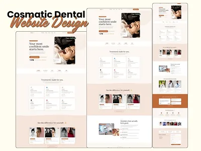 Modern Cosmetic Dental Clinic Website UI Design appointment booking branding cosmetic cosmetic dental dental website dentique doctor website figma design healthcare ui healthcare website landing page medical website modern website professional website ui design ux design web design websed website