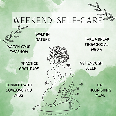 Weekend self-care ideas design digitalart graphic design selfcare vector