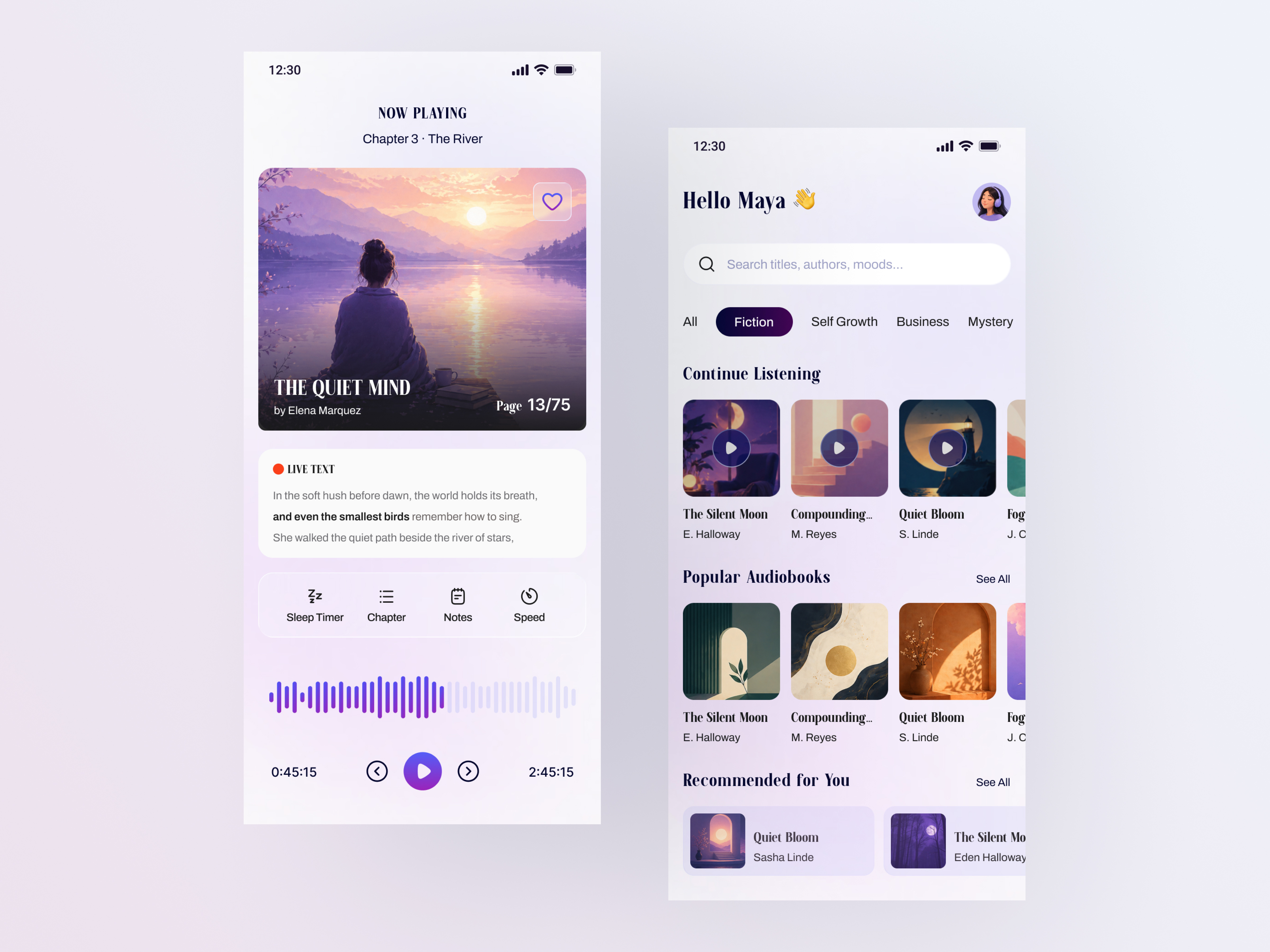Audiobook App Experience Design audio book mobile app mp3 app uiux