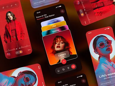 AI-Powered Photo Editor Mobile App ai ai powered clean discover editing editor focused gallery glass mobile mobile app photo transparent typography ui user ux video whitespace x design