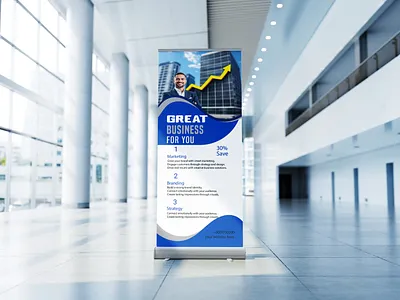 Corporate Business Roll-Up Banner bann concept art corporatedesign creative design design graphic design rollup banner rollupbannerdesign