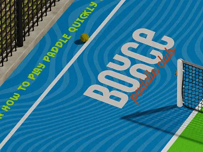 Bounce Paddle Club Logo Identity brand designer brand idea branding graphic designer logo logo designer logo ideas logo maker logos paddle tennis