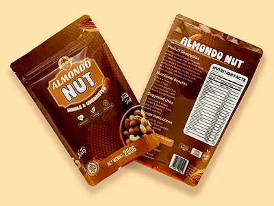 Almondo Nut Premium Packaging Design design graphic design illustration label design label packaging packagedesign packaging design packaging mockup packagingdesign ui