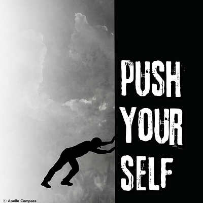 Push Yourself design digital digitalart graphic design gym logo motivation selfcare vector