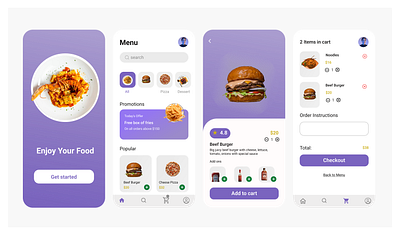 Food ordering mobile app design app appdesign design foodapp ui