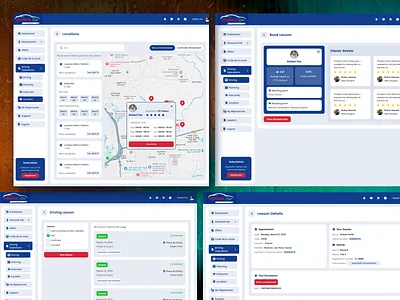 Driving School Lesson Booking UI Design 2026 booking system course management dashboard ui design driving school e learning education platform exam system figma design instructor dashboard learning management system minimal ui modern ui scheduling ui student dashboard ui uiux design user experience web design
