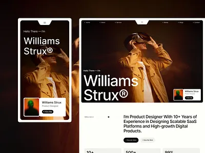 Strux — Conversion-Led Portfolio for Designers case study clean design design inspiration design system designer portfolio figma grabui interface design landing page minimal design modern web design personal branding portfolio design product design responsive design strategic design typography ui design ux design web design