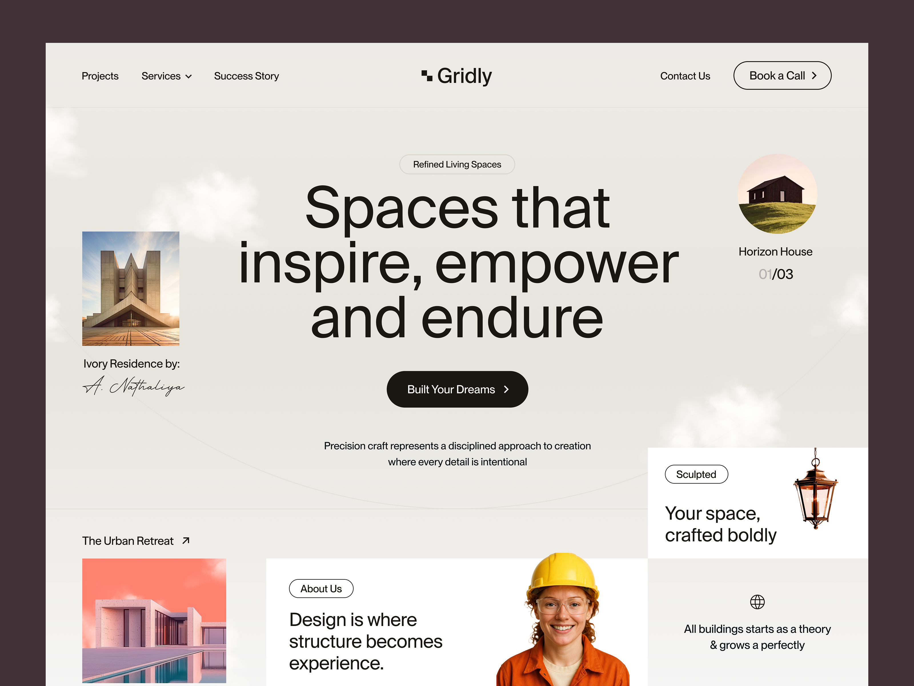 Gridly - Architecture Studio Website