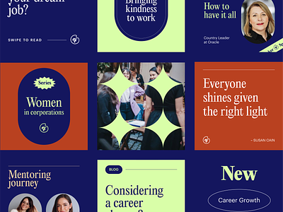 Femme Palette Direction 1 academy brand branding career coaching colors education exploration instagram layout design leadership mentor mentoring program mentorship social media startup typography