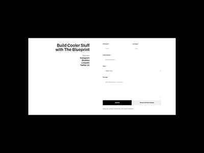 The Blueprint - Form 04 branding component library form section graphic design minimalism ui web design webflow