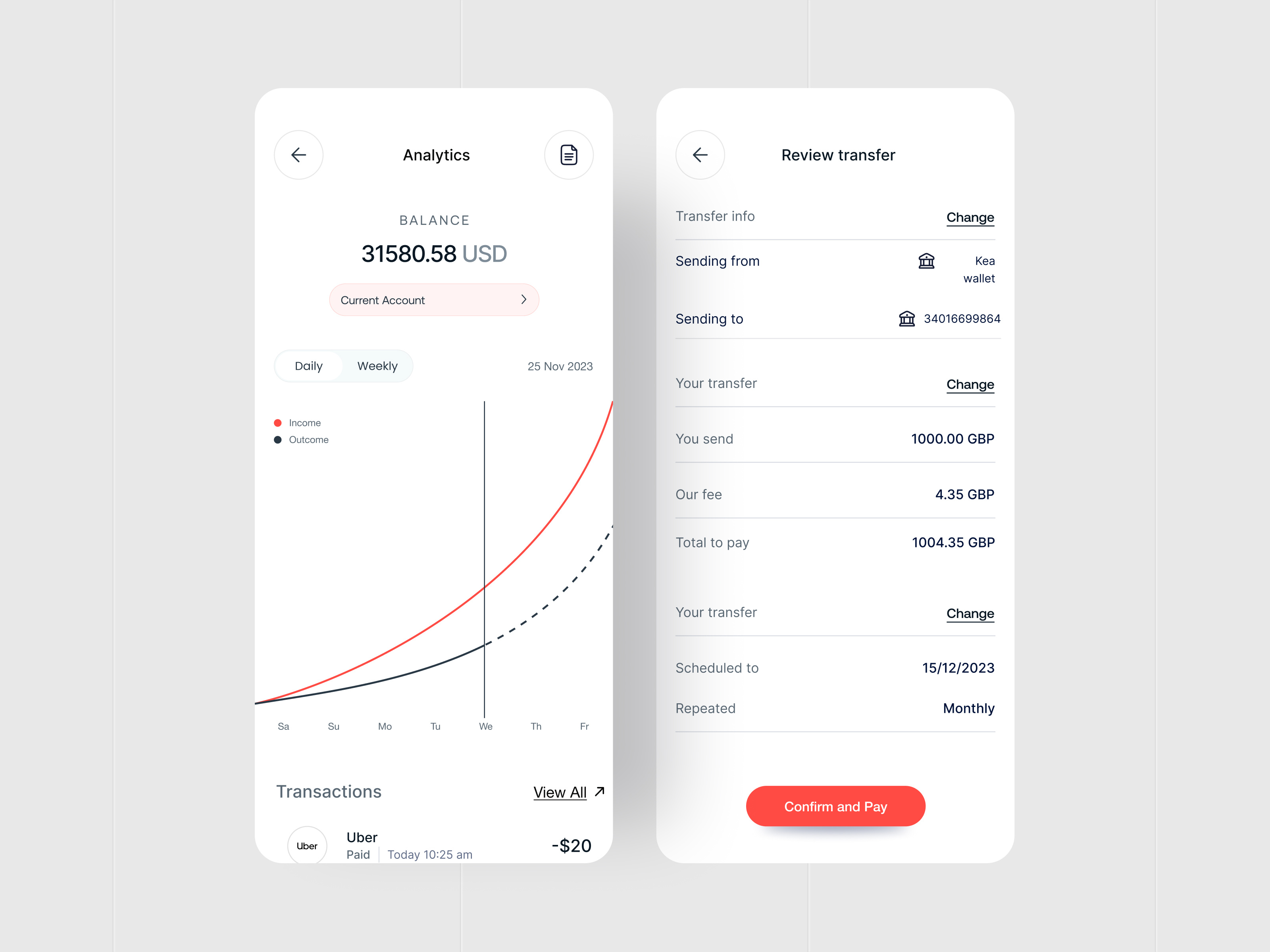 Example of Finance Mobile App