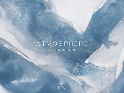 BLUE MODERN EXPRESSIVE PAINTING art branding contemporary graphic design paint unique