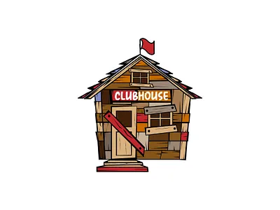 Club house Logo branding flat design geometric inspiration logo logotype map mark meaningful logo minimalist modern monogram symbol trending typography vector visual identity