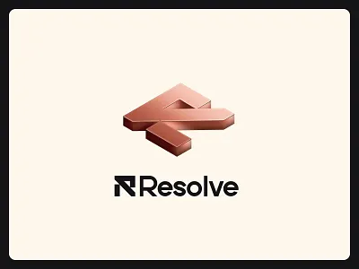 Resolve - logo design 3ddesign ardesign augmentedreality brandconcept branddesign brandidentity branding conversiondesign darkmodedesign digitalbranding ecommercetech geometricdesign logodesign minimalistdesign productdesign retailtech techbranding techstartup
